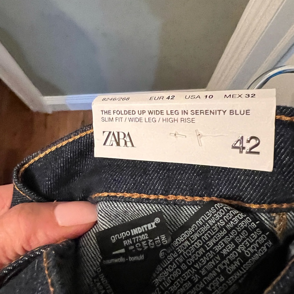 Zara Wide Legs Dark Demin “The Folded Up”